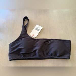 Billabong Black Ribbed Bikini Top
